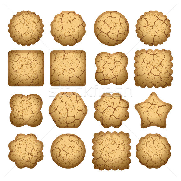 Vetor conjunto biscoito bolinhos diferente formas Foto stock © freesoulproduction