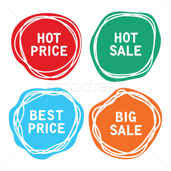 Stock photo: vector price tags. sale offer labels