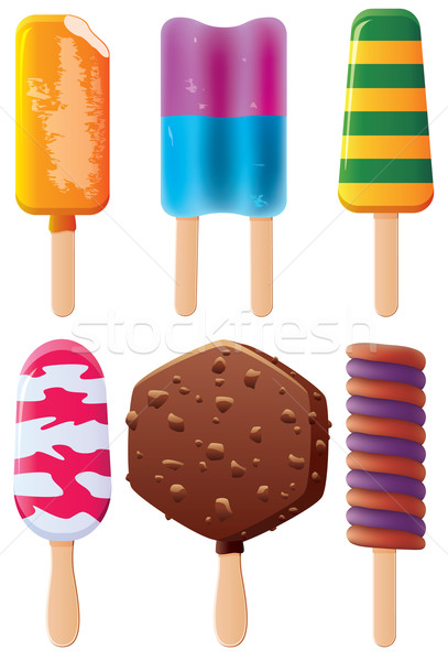 vector set of colorful popsicles Stock photo © freesoulproduction