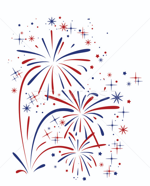 Vettore abstract anniversario fuochi d'artificio stelle Foto d'archivio © freesoulproduction