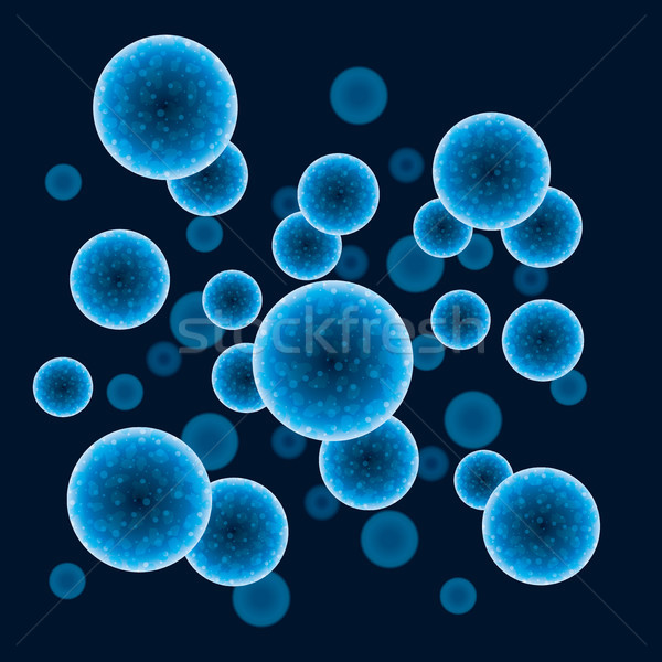 vector abstract health or chemistry blue background with molecul Stock photo © freesoulproduction
