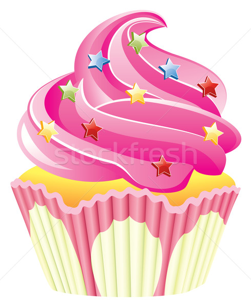 pink cupcake Stock photo © freesoulproduction