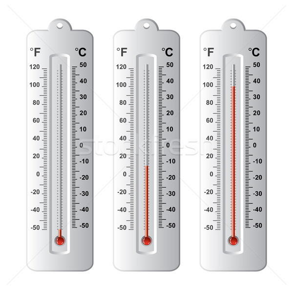 vector set of thermometers at different levels Stock photo © freesoulproduction