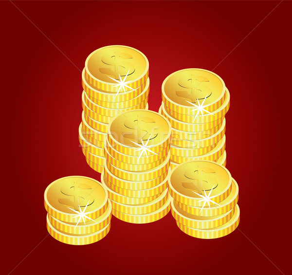 Stock photo: vector golden coins