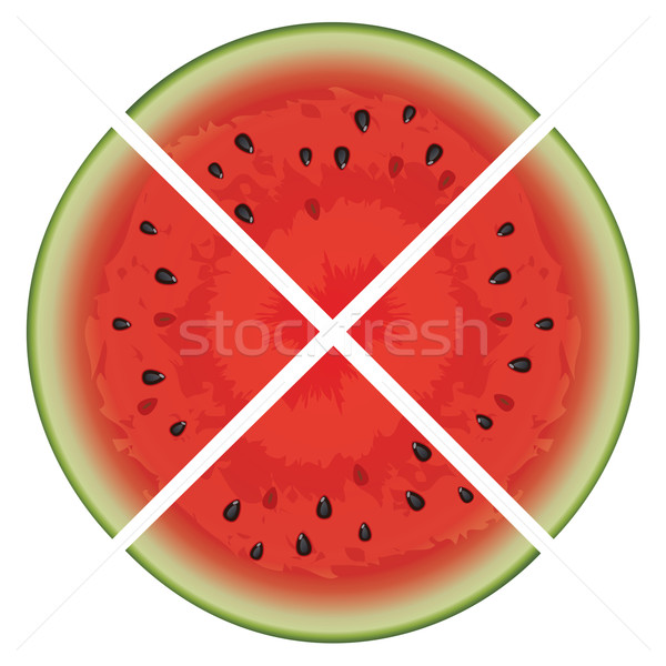 Stock fotó: Vektor · görögdinnye · szeletek · étel · háttér · nyár