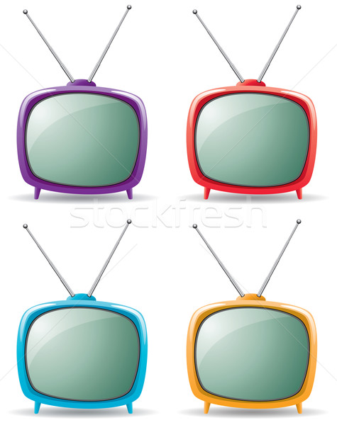 vector retro tv set Stock photo © freesoulproduction