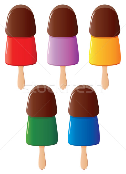 vector colorful popsicles  Stock photo © freesoulproduction