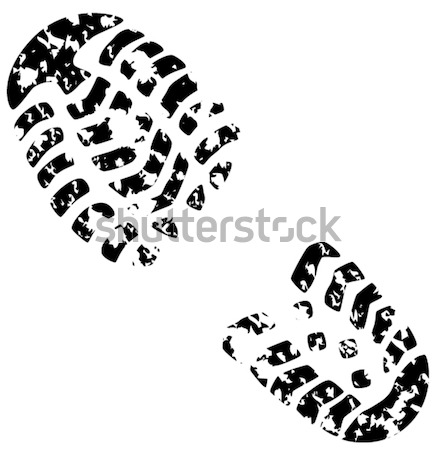 vector  man's grunge foot print Stock photo © freesoulproduction