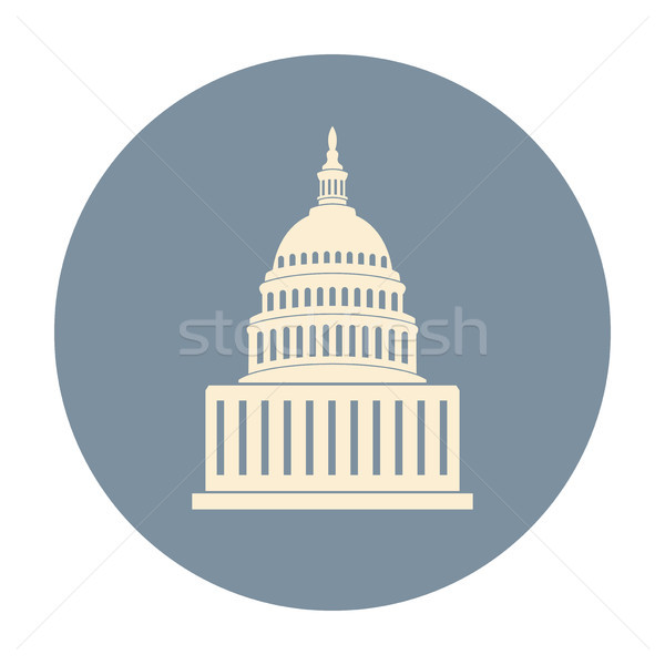 Vetor ícone Capitólio colina edifício Washington DC Foto stock © freesoulproduction