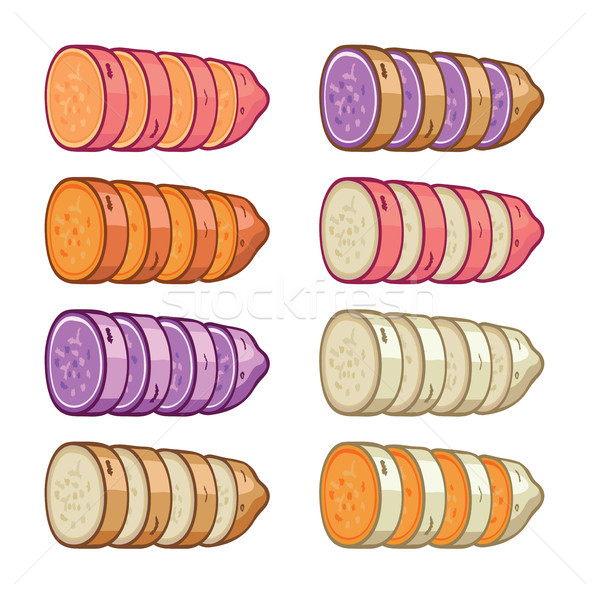 vector sweet potatoes slices Stock photo © freesoulproduction