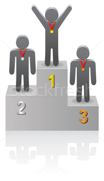 Vektör kazananlar podyum spor arka plan altın Stok fotoğraf © freesoulproduction