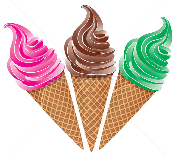 vector ice cream cones Stock photo © freesoulproduction