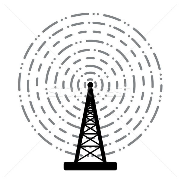vector radio tower broadcast  Stock photo © freesoulproduction
