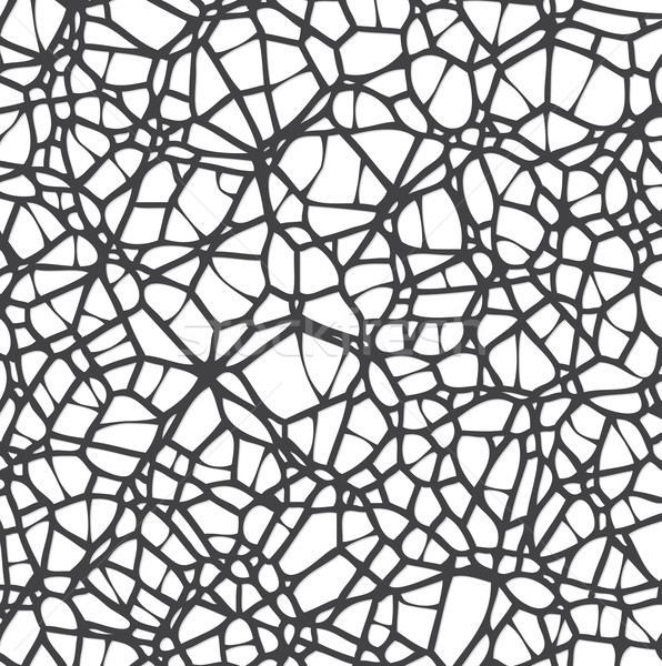 Vektor absztrakt feketefehér bonyolult mozaik minta Stock fotó © freesoulproduction