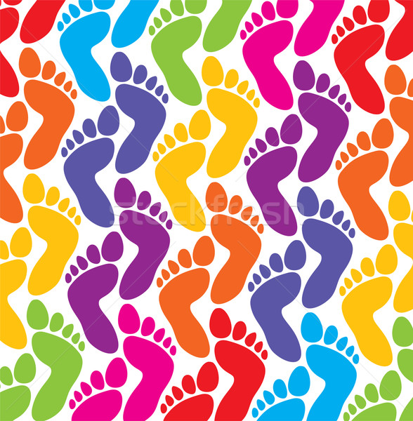 vector colorful feet background Stock photo © freesoulproduction