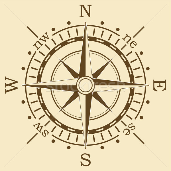 vector brown compass Stock photo © freesoulproduction