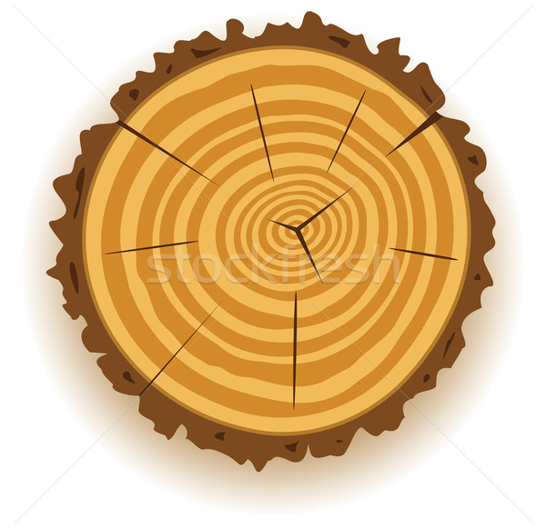 Vector corte clipart árbol madera Foto stock © freesoulproduction