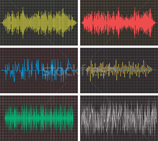 vector music backgrounds of audio sound waves pulse Stock photo © freesoulproduction