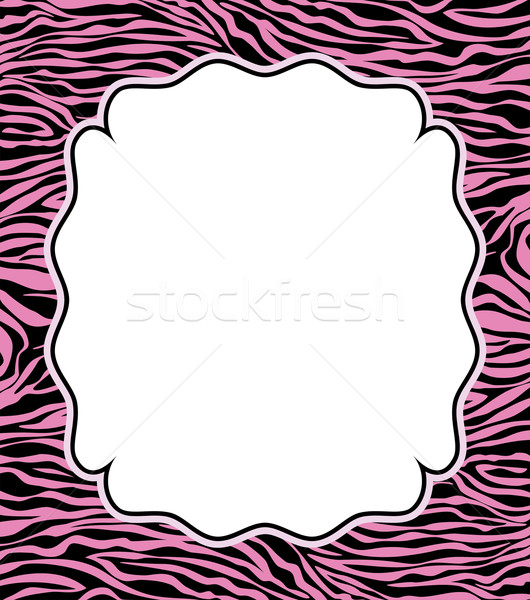 vector frame with abstract zebra skin texture Stock photo © freesoulproduction