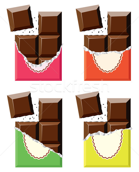 vector collection of chocolate bars Stock photo © freesoulproduction