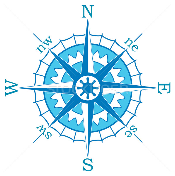 vector blue compass Stock photo © freesoulproduction