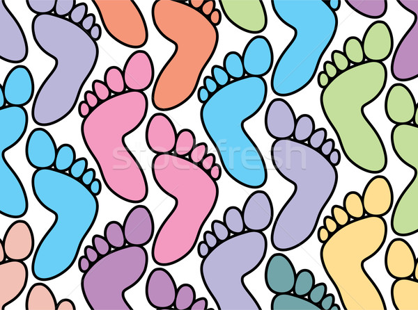 vector colorful feet background Stock photo © freesoulproduction
