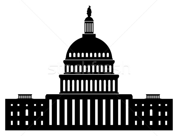 vector  icon of capitol building washington dc american congress Stock photo © freesoulproduction