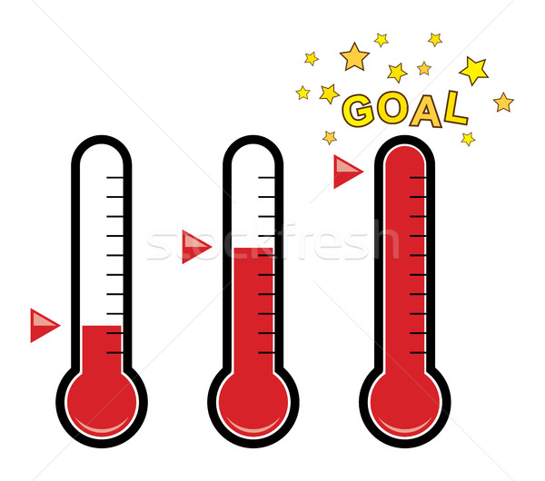 vector clipart set of goal thermometers Stock photo © freesoulproduction