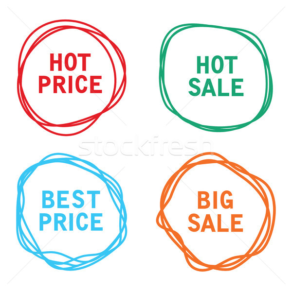 Stock photo: vector price tags. sale offer labels