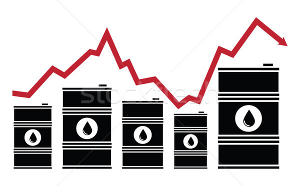 Vetor Óleo preço financeiro traçar vermelho Foto stock © freesoulproduction