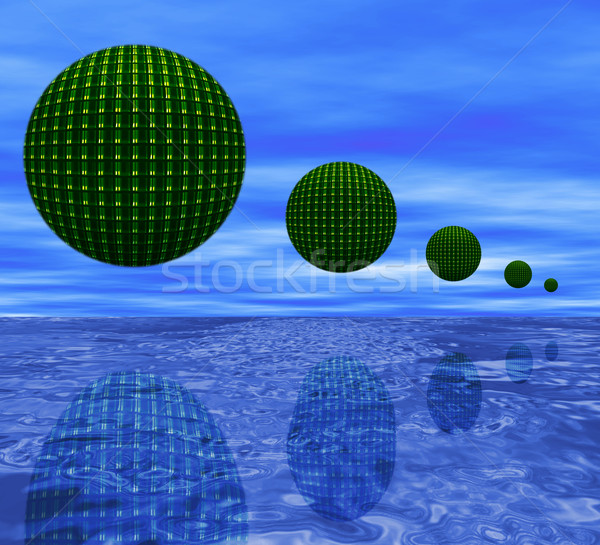 spheres over water Stock photo © freesoulproduction