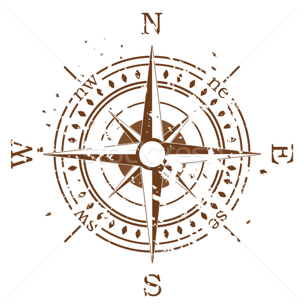 Гранж вектора компас земле знак путешествия Сток-фото © freesoulproduction