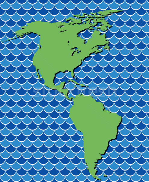 Abstract hartă nord america de sud vector apă Imagine de stoc © freesoulproduction
