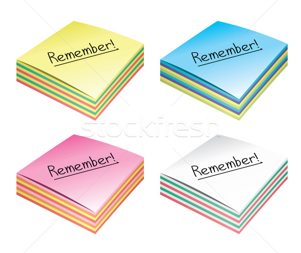 vector paper note cubes Stock photo © freesoulproduction
