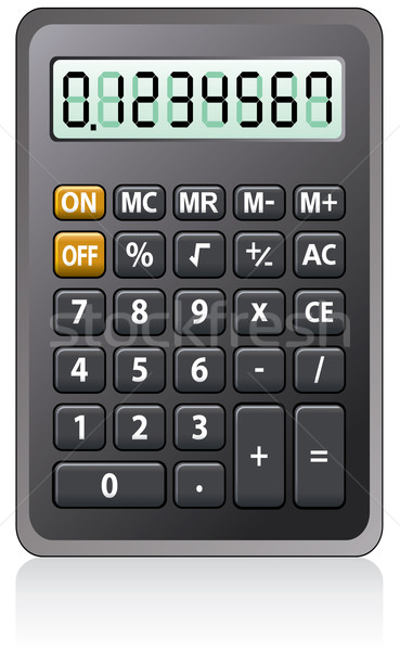 Calculator vector zwarte werk technologie toetsenbord Stockfoto © freesoulproduction