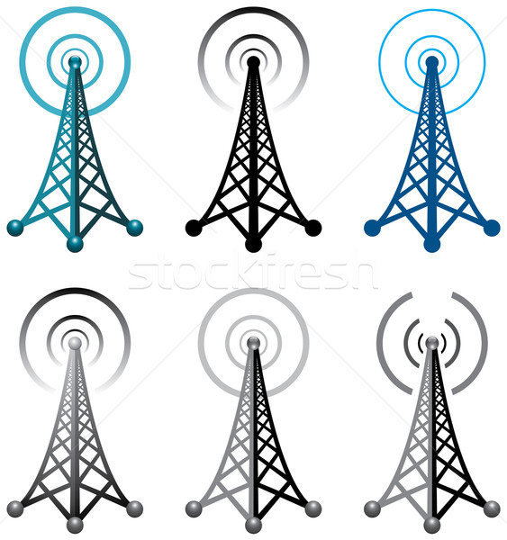 Radyo kule semboller vektör dizayn telefon Stok fotoğraf © freesoulproduction