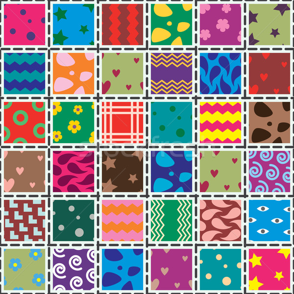 vector patchwork fabric art background Stock photo © freesoulproduction