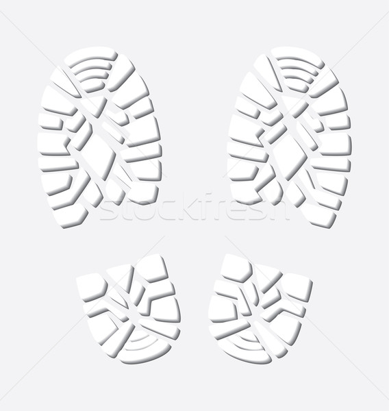 vector  winter foot prints Stock photo © freesoulproduction