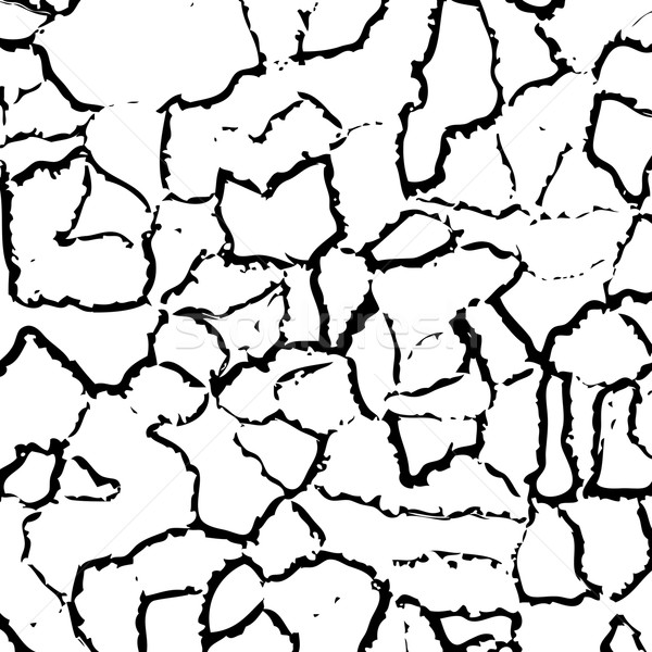 Stock photo: vector cracked texture of wall or earth