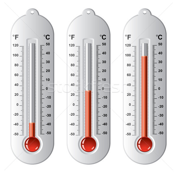 vector set of thermometers at different levels Stock photo © freesoulproduction