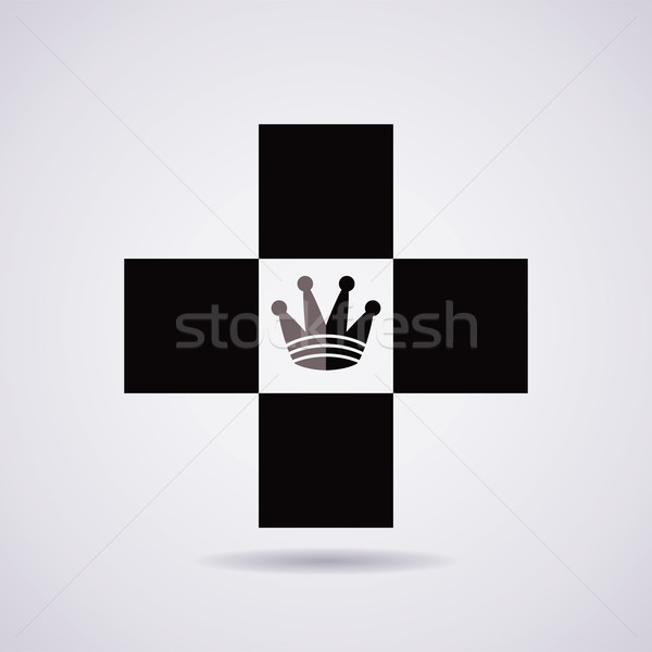 vector chess queen symbol or icon Stock photo © freesoulproduction