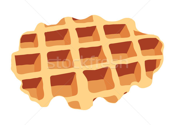 Vetor café da manhã waffle isolado branco abstrato Foto stock © freesoulproduction