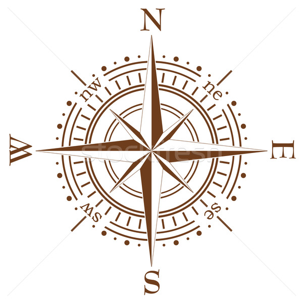 vector brown compass Stock photo © freesoulproduction