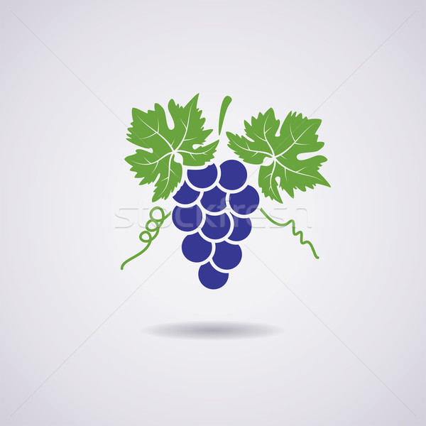 Stock photo: vector icon of grapes