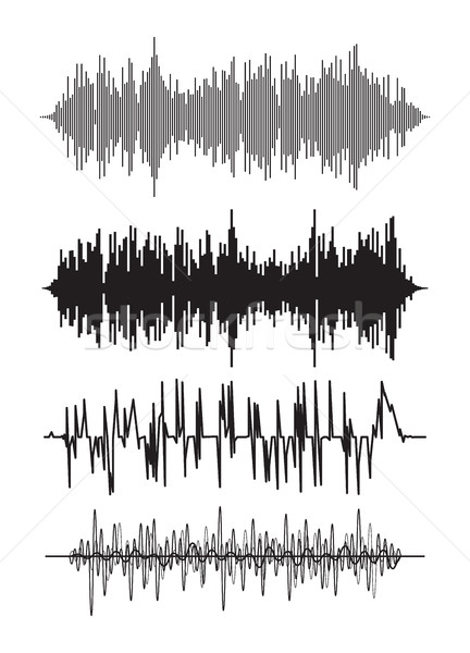 Vektor zene audio hang hullámok pulzus Stock fotó © freesoulproduction