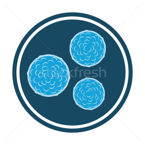 Stok fotoğraf: Vektör · bakteriler · mavi · ikon · soyut · sağlık