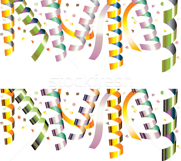 vector holiday streamers Stock photo © freesoulproduction