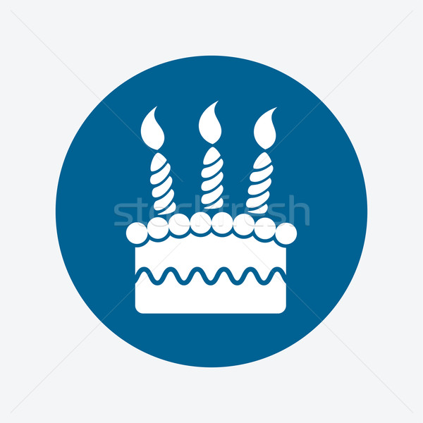 Vector Of Birthday Cake Icon In Trendy Flat Design Stock Illustration -  Download Image Now - Icon, Birthday Cake, Birthday - iStock
