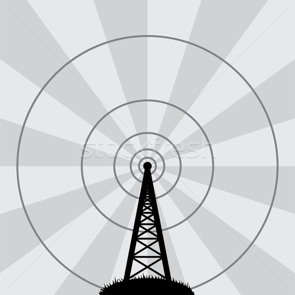 Stock photo: vector radio tower