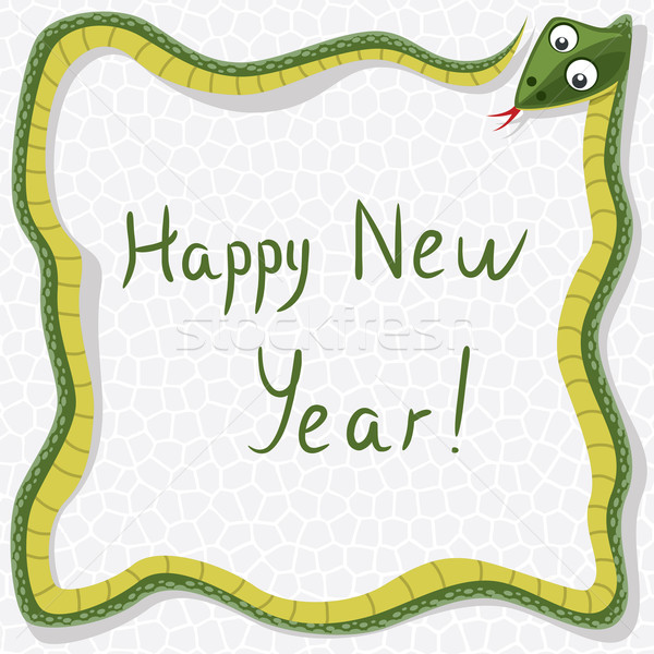 Vettore capodanno serpente buon anno felice design Foto d'archivio © freesoulproduction